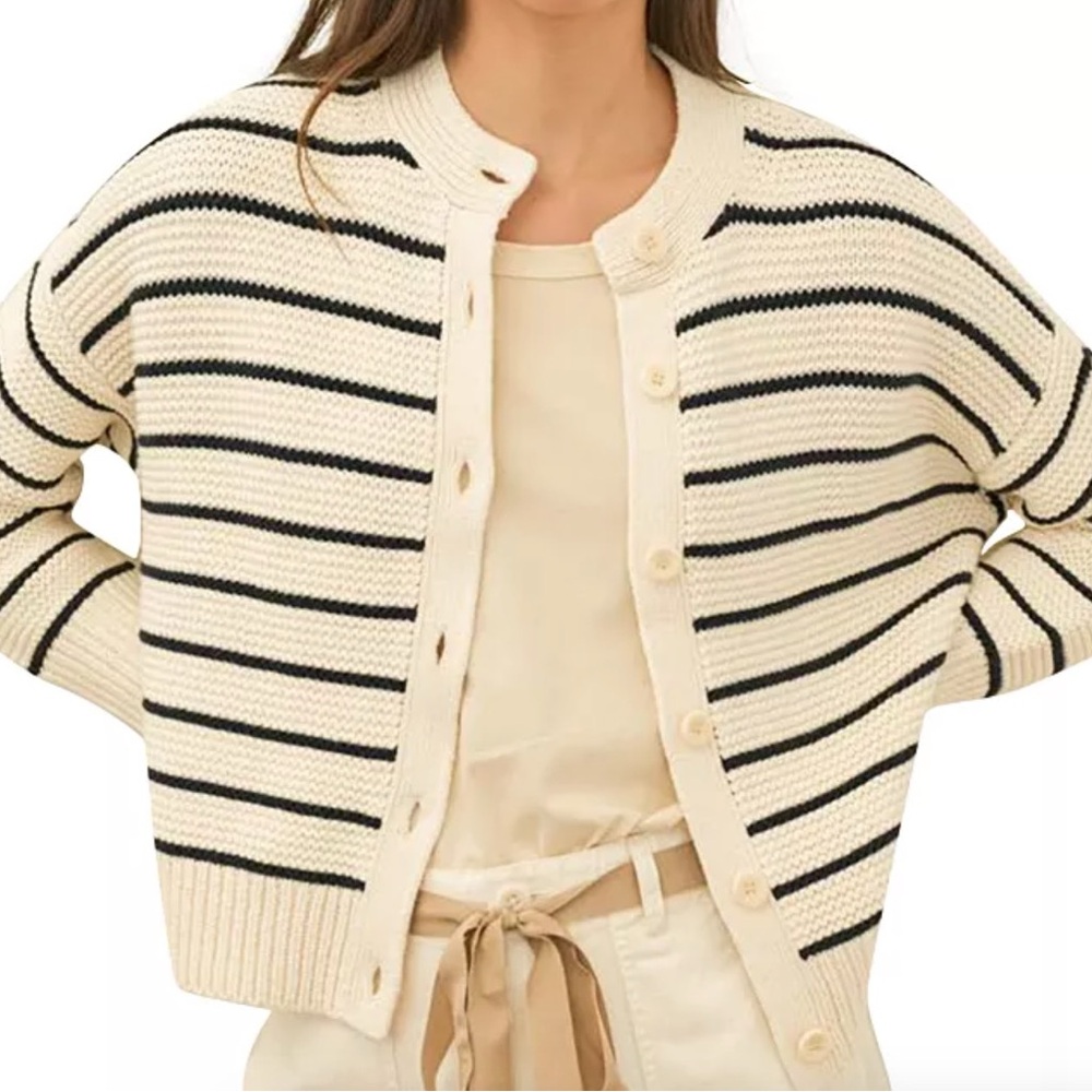 Alex Mill Navy Nico Crewneck Cardigan